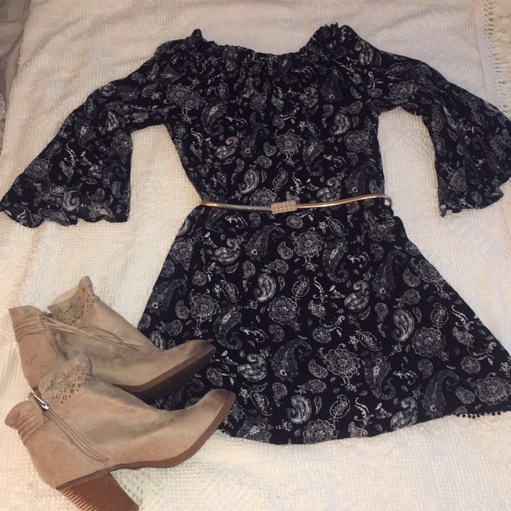 Paisley print dress